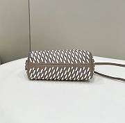 	 Bagsaaa Fendi First Small braided leather bag taupe & white - 26x18x9.5cm - 6