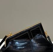	 Bagsaaa Fendi First Small crocodile leather bag in black - 26x18x9.5cm - 6
