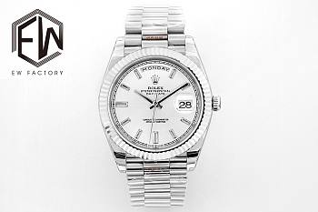 	 Bagsaaa Rolex Day-Date 40 White/18 carat white gold 40mm