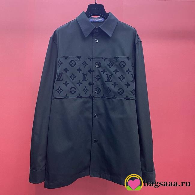 Bagsaaa Louis Vuitton Flocked Casual Cotton Overshirt - 1