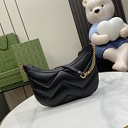 Bagsaaa Gucci GG Marmont Small Shoulder Bag Black - 17x 26x 4cm - 2