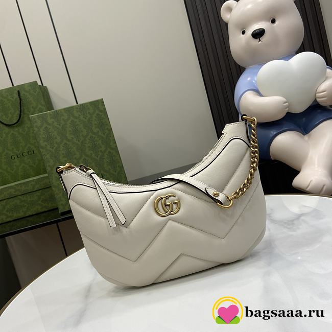 	 Bagsaaa Gucci GG Marmont Small Shoulder Bag White - 17x 26x 4cm - 1