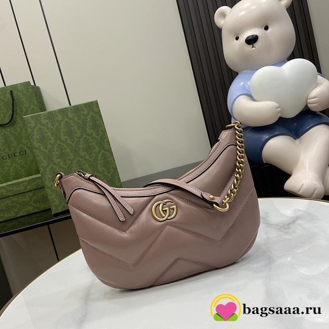 	 Bagsaaa Gucci GG Marmont Small Shoulder Bag Pink - 17x 26x 4cm - 1