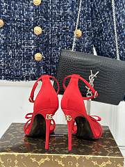	 Bagsaaa Dolce & Gabbana Red Satin Bow Heeled Sandals - 5