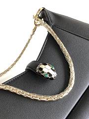Bagsaaa Serpenti Baia small shoulder bag in black - 27.5*18*4.5cm - 4
