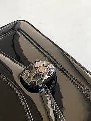 Bagsaaa Bvlgari Serpenti Forever East-West small shoulder bag in black Shiny Brushed calf leather - 3