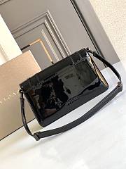 Bagsaaa Bvlgari Serpenti Forever East-West small shoulder bag in black Shiny Brushed calf leather - 4