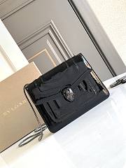 Bagsaaa Bvlgari Serpenti Forever bag in black with patent leather - 20*14*4.5cm - 1