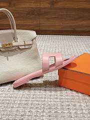Bagsaaa Hermes Oran Sandals Box calfskin In Pink - 6