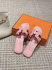 Bagsaaa Hermes Oran Sandals Box calfskin In Pink - 3