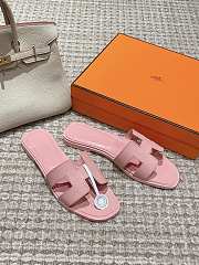 Bagsaaa Hermes Oran Sandals Box calfskin In Pink - 2
