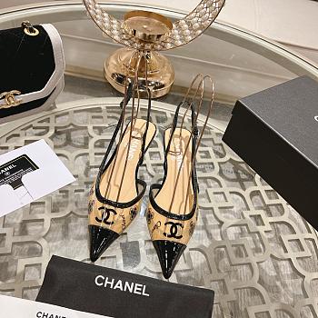 Bagsaaa Chanel Slingback Pump Black & Beige