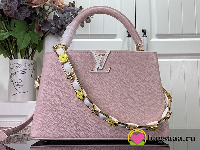 Bagsaaa Louis Vuitton Alma BB Pink with flower strap - 1