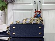 Bagsaaa Louis Vuitton Capucines Mini Blue with flower strap - 21x14x8cm - 5