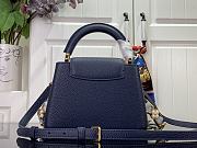 Bagsaaa Louis Vuitton Capucines Mini Blue with flower strap - 21x14x8cm - 3