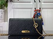 Bagsaaa Louis Vuitton Wallet On Chain Lily Black - 20.5× 10× 3.5cm - 1
