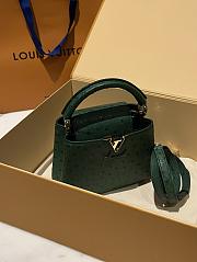 Bagsaaa Louis Vuitton Capucines Ostrich Leather Blue  - 4