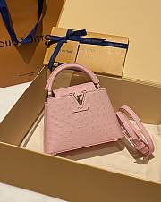 	 Bagsaaa Louis Vuitton Capucines Ostrich Leather Pink - 4
