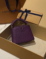 	 Bagsaaa Louis Vuitton Capucines Ostrich Leather Purple - 2