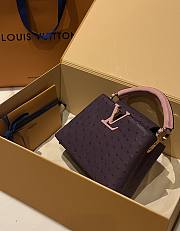Bagsaaa Louis Vuitton Capucines Ostrich Leather Purple & Pink - 4