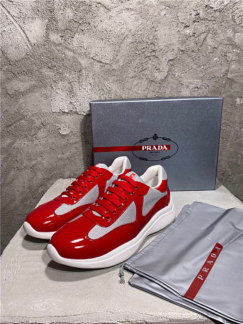 	 Bagsaaa Prada America's Cup sneakers Red/Silver