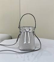 	 Bagsaaa Fendi Bucket Silver Crystal Bag - 12*10*18cm - 1