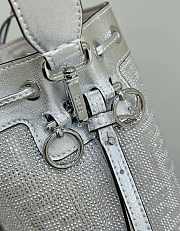 	 Bagsaaa Fendi Bucket Silver Crystal Bag - 12*10*18cm - 6