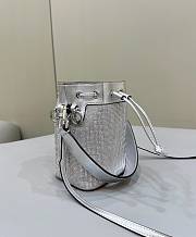 	 Bagsaaa Fendi Bucket Silver Crystal Bag - 12*10*18cm - 4