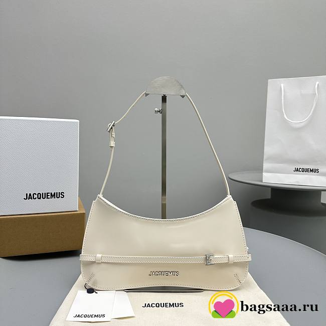 	 Bagsaaa Jacquemus Le Bisou Ceinture White Bag - 27*11*3cm - 1