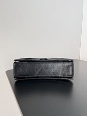 Bagsaaa Balenciaga Crush Small Chain Bag In All BLack - 25.5*10*15.5cm - 5