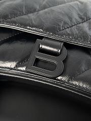 Bagsaaa Balenciaga Crush Small Chain Bag In All BLack - 25.5*10*15.5cm - 4