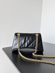 	 Bagsaaa Balenciaga Crush Small Chain Bag In BLack - 25.5*10*15.5cm - 6