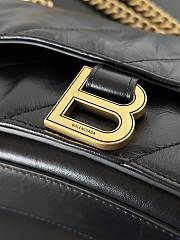 	 Bagsaaa Balenciaga Crush Small Chain Bag In BLack - 25.5*10*15.5cm - 3
