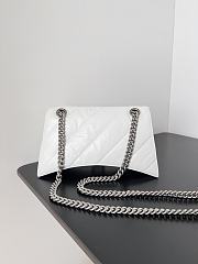 	 Bagsaaa Balenciaga Crush Small Chain Bag In White - 25.5*10*15.5cm - 2