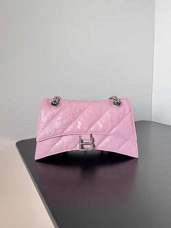 	 Bagsaaa Balenciaga Crush Small Chain Bag In Pink - 25.5*10*15.5cm