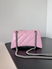 	 Bagsaaa Balenciaga Crush Small Chain Bag In Pink - 25.5*10*15.5cm - 5