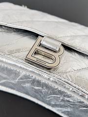 	 Bagsaaa Balenciaga Crush Small Chain Bag In Silver - 25.5*10*15.5cm - 5