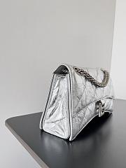 	 Bagsaaa Balenciaga Crush Small Chain Bag In Silver - 25.5*10*15.5cm - 3