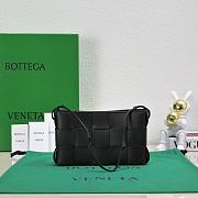 	 Bagsaaa Bottega Veneta black nappa leather Cassette shoulder bag - 22.5*13.5*4.5cm - 5
