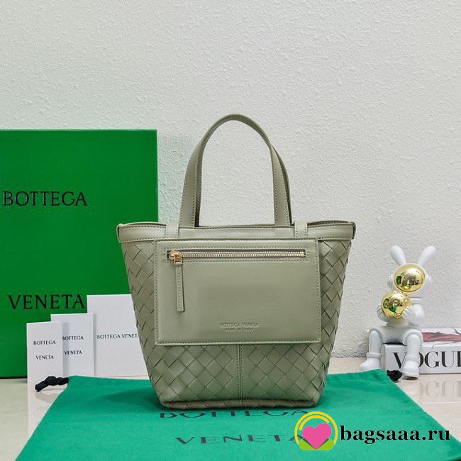 	 Bagsaaa Bottega Veneta Small Flip Flap Green Tote bag - 23*18.5*15cm - 1