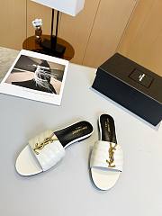 	 Bagsaaa YSL White Leather Slides 02 - 6