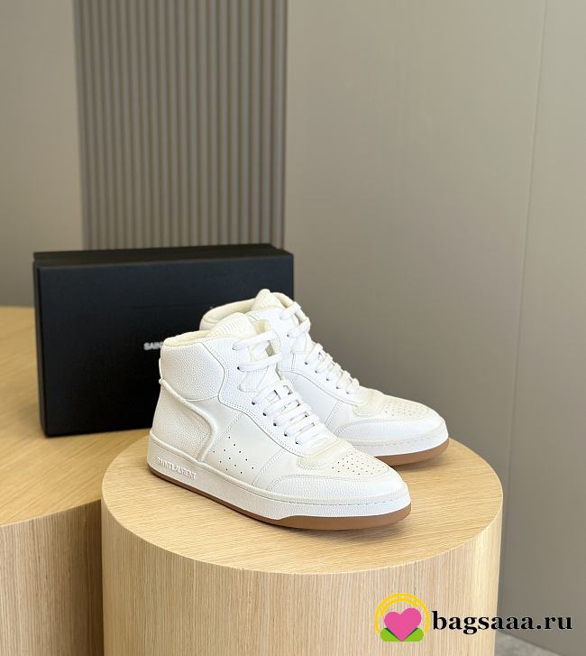 	 Bagsaaa YSL High Top White Sneakers - 1