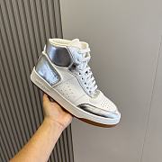 	 Bagsaaa YSL High Top White & Silver Sneakers - 4