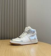 	 Bagsaaa YSL High Top White & Silver Sneakers - 3