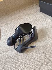 Bagsaaa YSL Cassandra 100 all black leather sandals heels - 6
