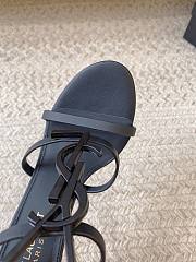 Bagsaaa YSL Cassandra 100 all black leather sandals heels - 2