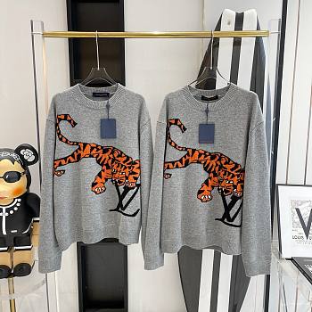 Bagsaaa Louis Vuitton Tiger Intarsia Pullover