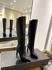 	 Bagsaaa YSL LEather Ankle Long Boot Black - 1