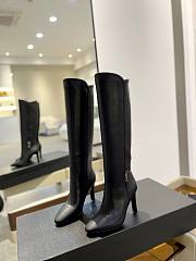 	 Bagsaaa YSL LEather Ankle Long Boot Black - 5