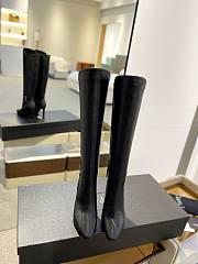 	 Bagsaaa YSL LEather Ankle Long Boot Black - 4